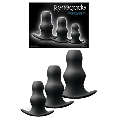 nsnovelties Hollow Rippled Silicone Butt Plug Set 3 Pce