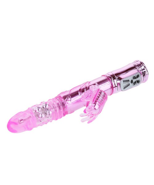 Rechargeable throbbing butterfly