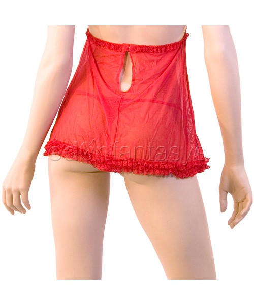 Lace ruffle babydoll