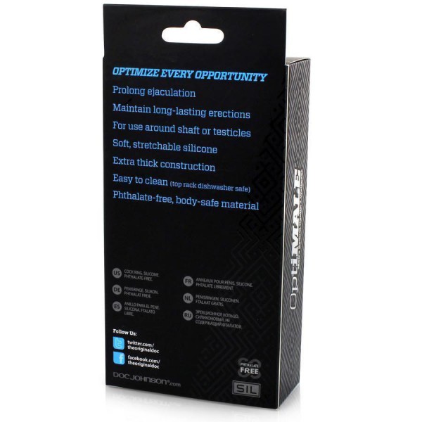 Men's C-Ring 40 mm Gray Penis Enhancement Cock Ring by Optimale