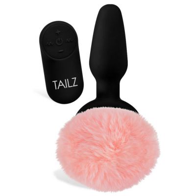 Tailz Vibrating Bunny Tail Butt Plug With Remote