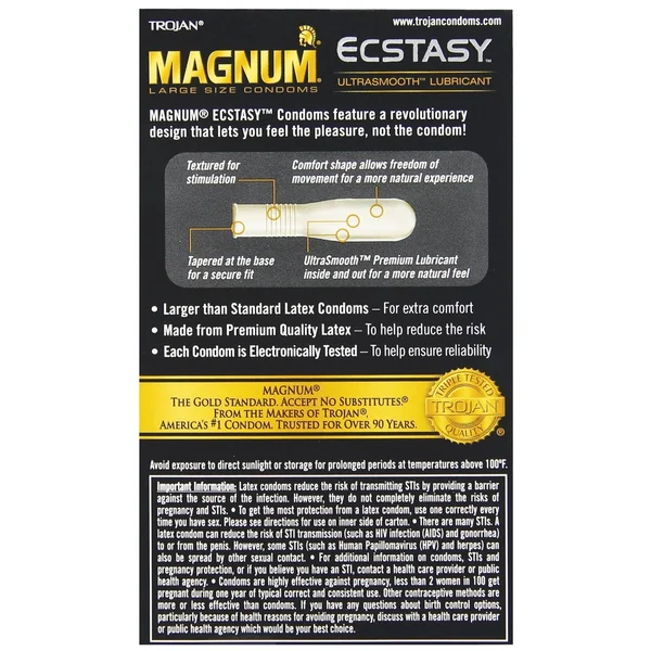 Trojan Magnum Ecstasy Condoms - Box Of 10 — image 4 of 4