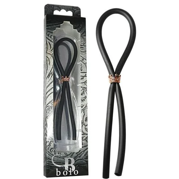 Bolo Silicone Lasso with Rose Gold Crown Slider Ring — image 6 of 8