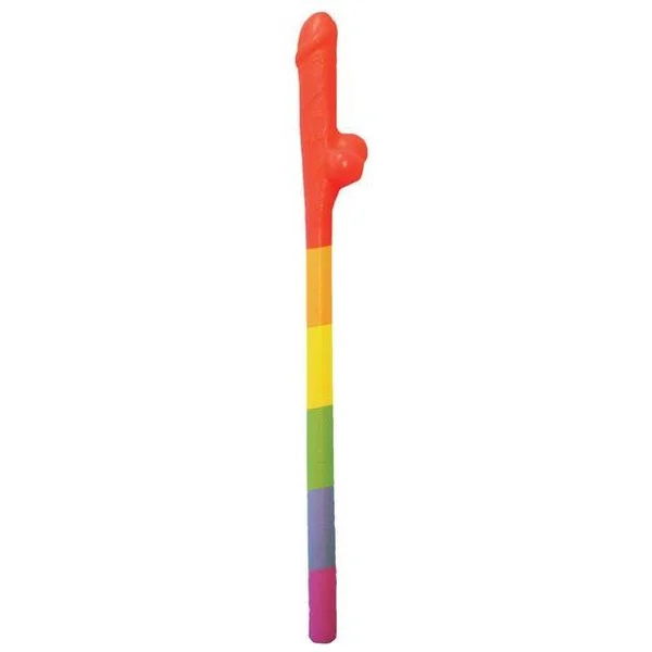 Rainbow Pecker Straws Pack of 10 — image 6 of 8