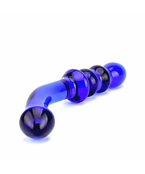 Spectrum Ribbed G-Spot Glass Dildo — image 13 of 25