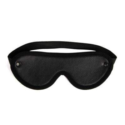Faux leather blindfold