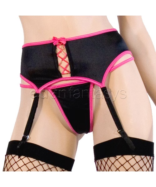 Lace up bra set