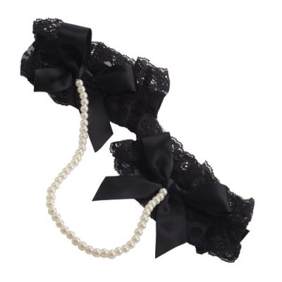 Lacy pearl wrist cuffs