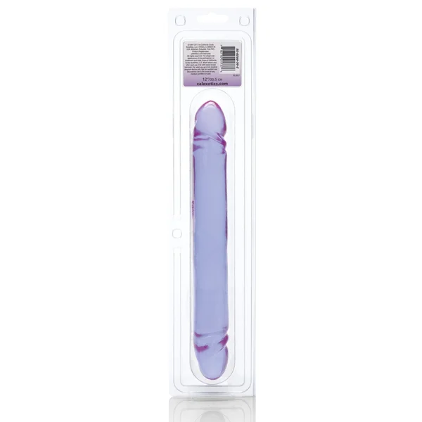 12" Reflective Gel Smooth Double Dong — image 5 of 8