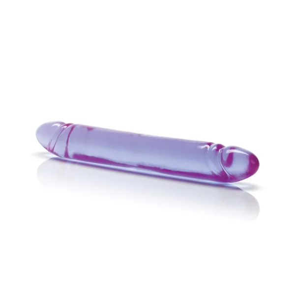 12" Reflective Gel Smooth Double Dong — image 6 of 8