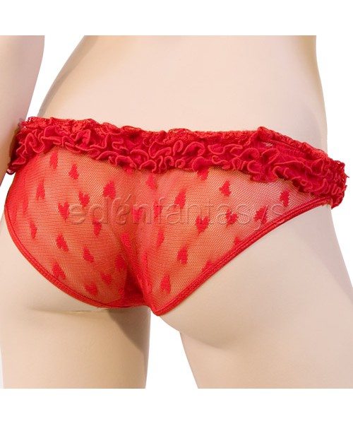 Deep v lace heart teddy