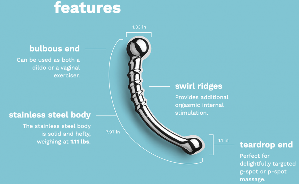 Le Wand Bow Stainless Steel 8" Slim Dong