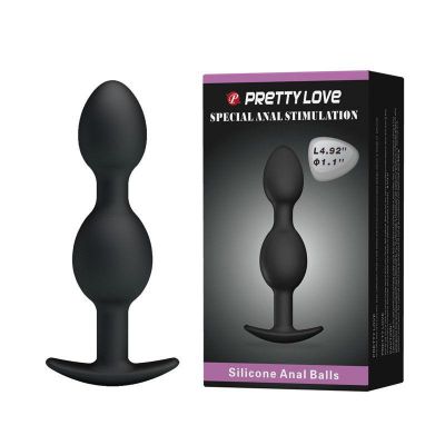 Pretty Love Anal Silicone Balls Black