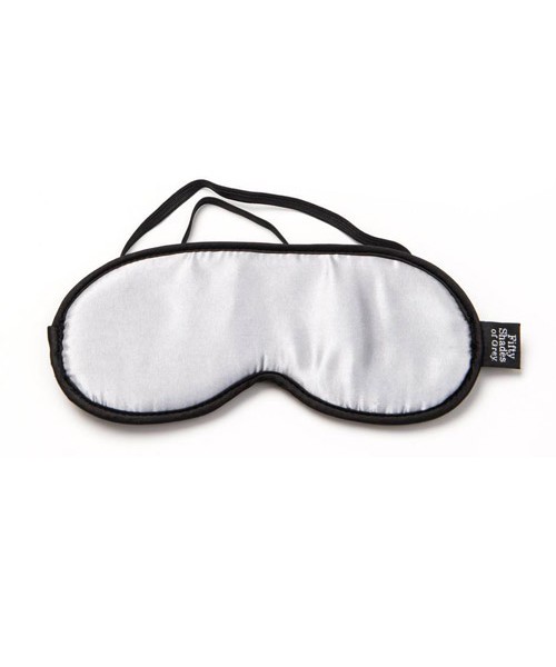 Silver satin blindfolds