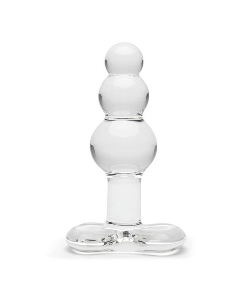 Beaded glass butt plug
