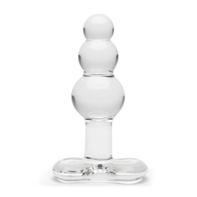 Beaded glass butt plug