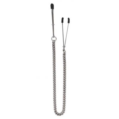 Spartacus Adjustable Tweezer Nipple Clamps w Jewel Chain