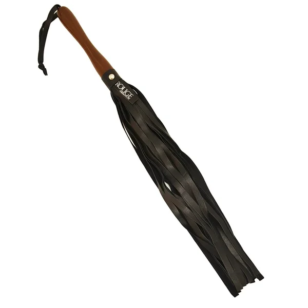 Rouge Leather Flogger w/Wooden Handle — image 3 of 4