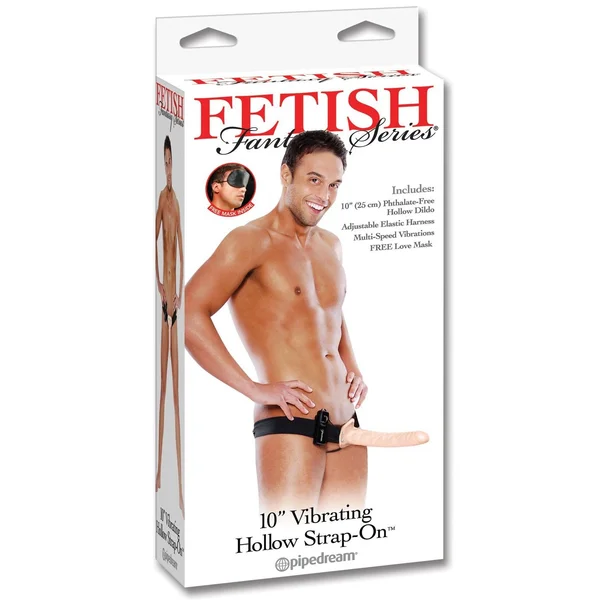 Fetish Fantasy Series 10" Vibrating Hollow Strap On Dildo — image 7 of 7