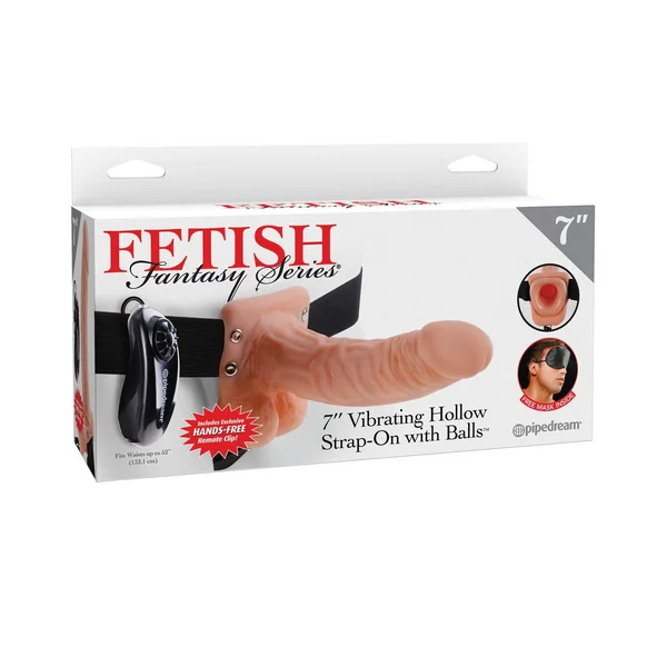 Fetish Fantasy Series 7" Vibrating Hollow Strap On w/Balls — image 6 of 6