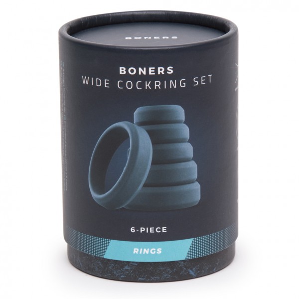 Boners Comfort Fit Silicone Cock Ring Set (6 Pack)