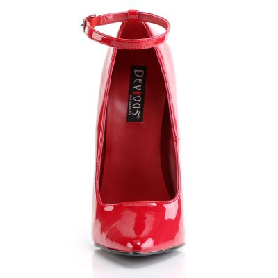 Devious Dagger 6 1 4 Red Heel Pump With Ankle Strap