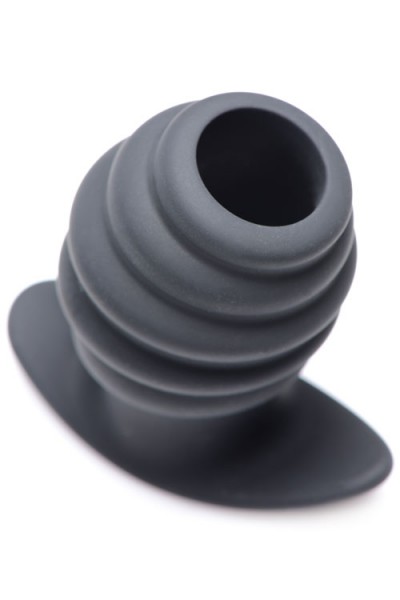 Master Series Ribbed Hollow 3.4" Silicone Butt Plug