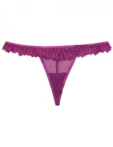 HUSTLER Lace & Satin Thong — image 5 of 8
