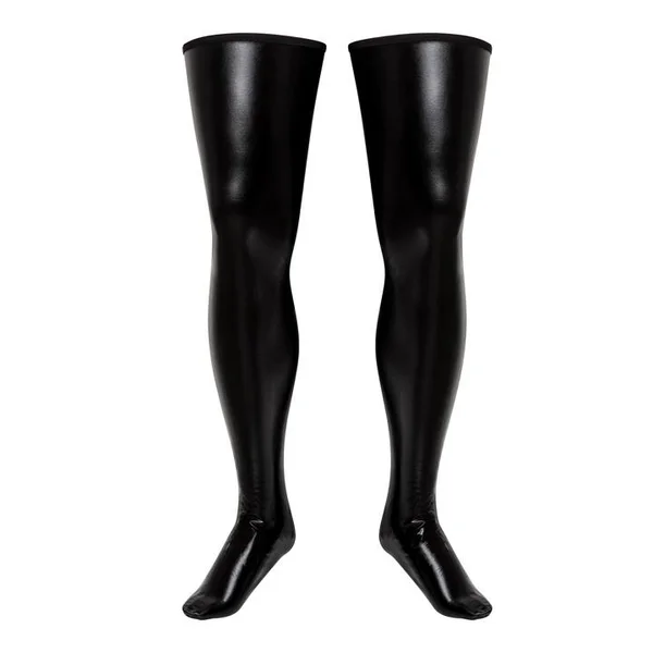 Lovehoney Plus Size Black Wet Look Thigh High Stockings — image 14 of 14