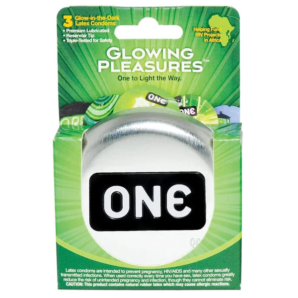 ONE Glowing Pleasures Condoms - Box of 3 — image 4 of 6