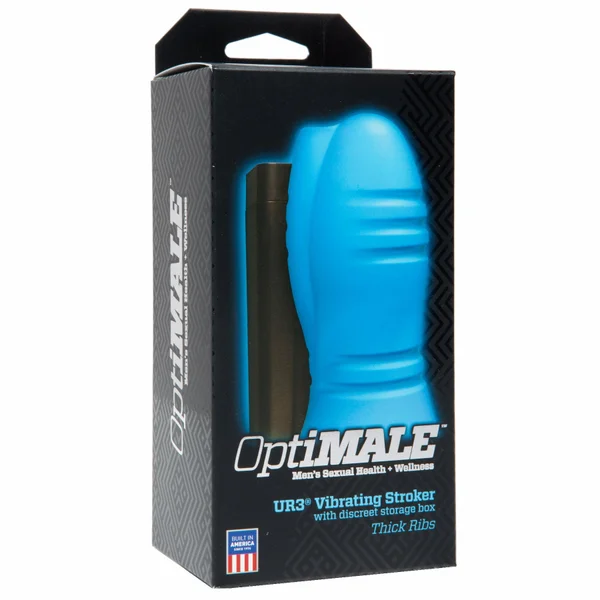 Optimale Vibrating Stroker w/Thick Ribs - Blue — image 12 of 12