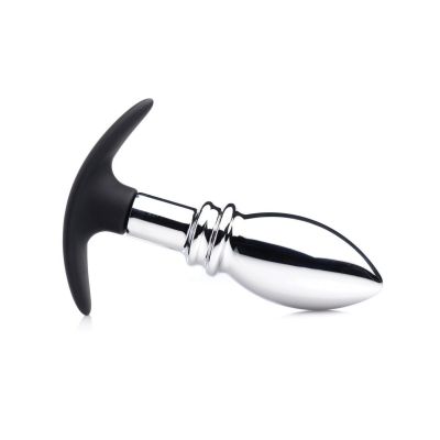 Master Series Dark Stopper Metal Silicone Anal Plug