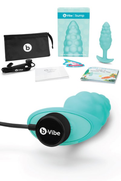 B-Vibe Bump Texture 4.7" Vibrating Silicone Butt Plug
