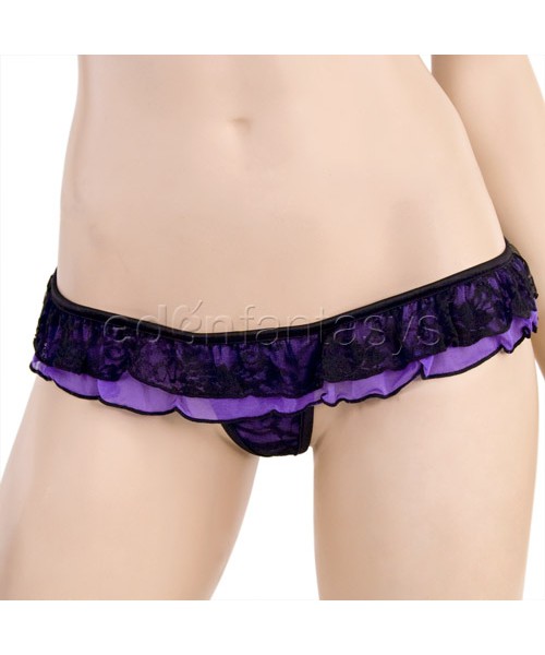 Sensual lace bra and skirtini set