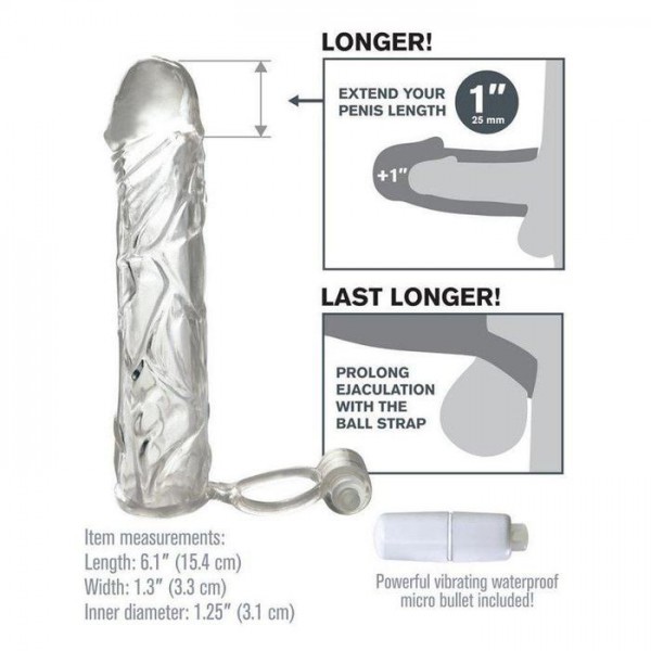 Pipedream Vibrating 6" Super Sleeve with Ball Strap