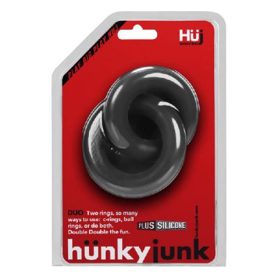 DUO Linked Cock Ball Rings by Hunkyjunk Tar