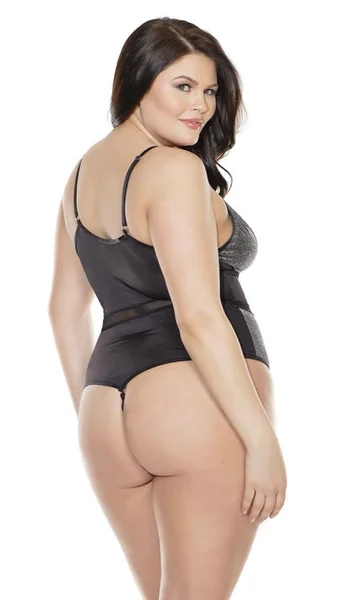 Strappy Shimmer & Fishnet Thong Teddy — image 13 of 13