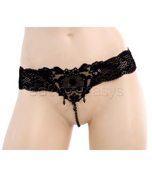 Jeweled pearl g-string