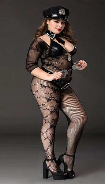 Sexy and Cuffed - Bodystocking Police Costume — image 14 of 14
