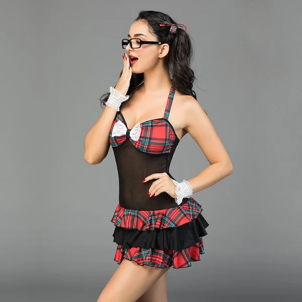 Sexy See-Through Student Costume with Skirt — image 10 of 10