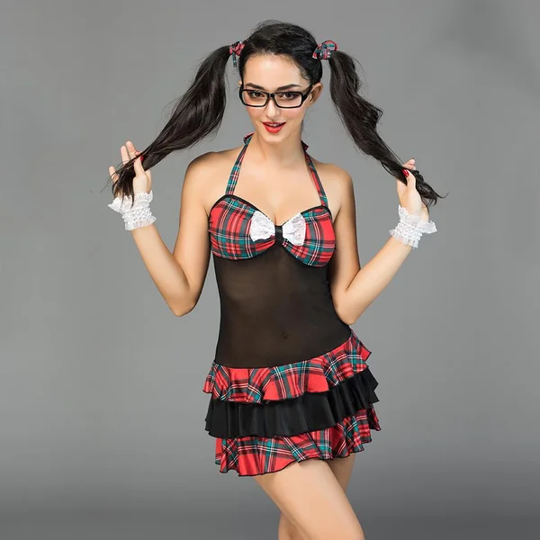 Sexy See-Through Student Costume with Skirt — image 8 of 10