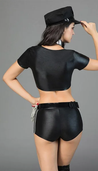 Sexy Police Officer Costume with Zip-Up Shirt — image 10 of 10