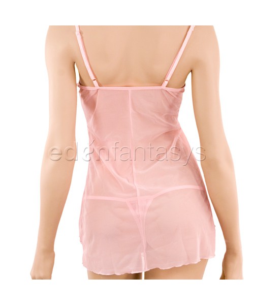 Lycra net chemise with panty