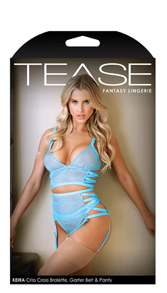 Keira Criss Cross Bralette, Garter Belt & Panty Set — image 17 of 20
