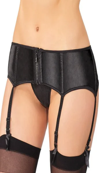 Black Satin Garter Belt — image 11 of 14