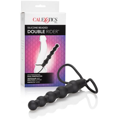 California Exotic 5 75 Double Cock Ring with Beaded Probe