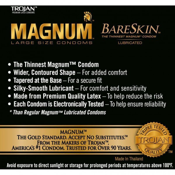 New Trojan Magnum Bareskin Condoms - Box of 10 — image 7 of 9