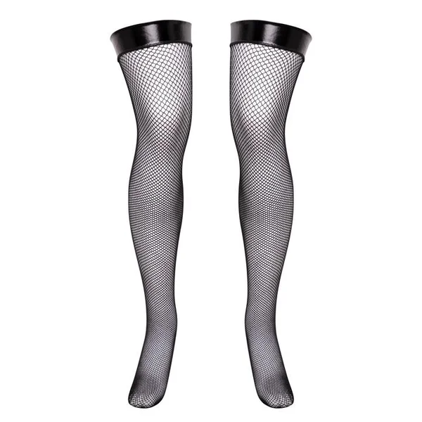 Lovehoney Plus Size PVC Top Fishnet Stockings — image 10 of 10