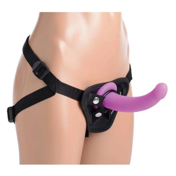 Silicone G-Spot Dildo & Sex Harness Set — image 12 of 15