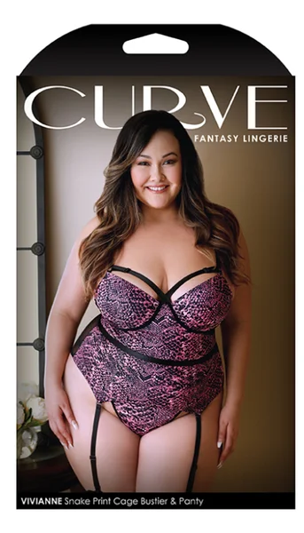 Vivianne Snakeskin Cage Bustier & Panty Set — image 13 of 13